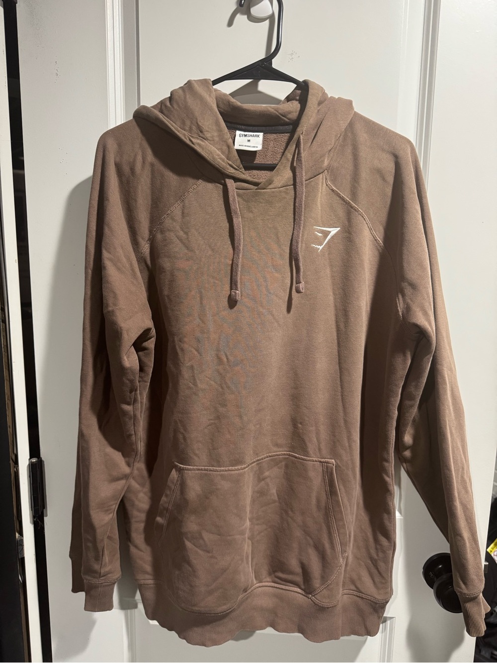 Gymshark Men's Brown Drawstring Hoodie with Logo
